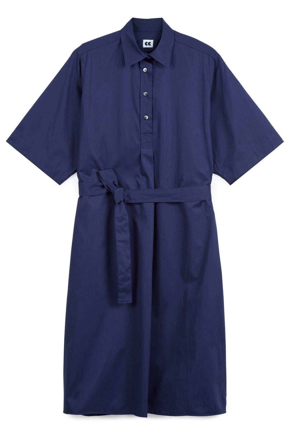 Cotton Dress - Straight - Navy - Community Clothing