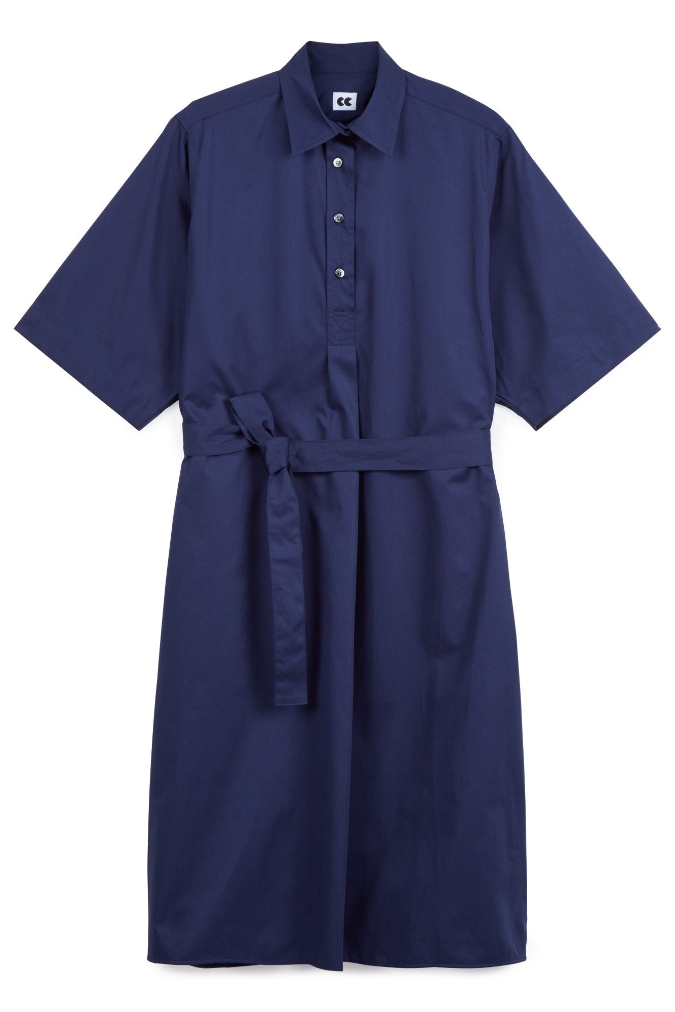 Cotton Dress - Straight - Navy - Community Clothing