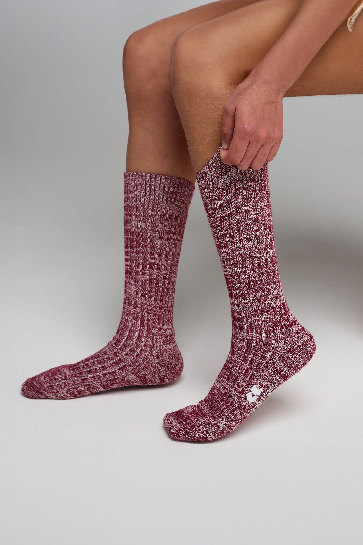 Walking Socks Port/White - Community Clothing