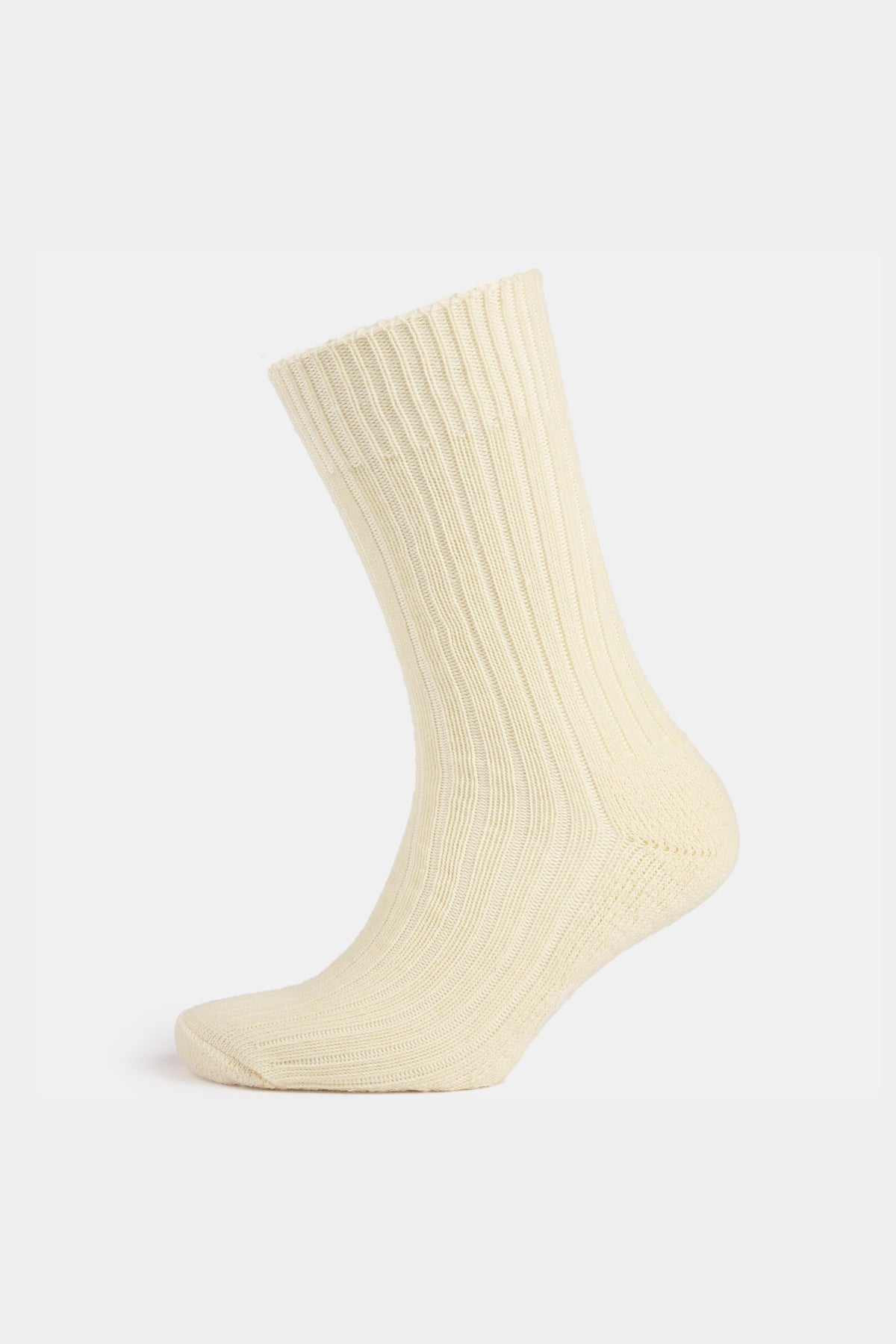 Cushioned Wool Walking Sock - Ecru