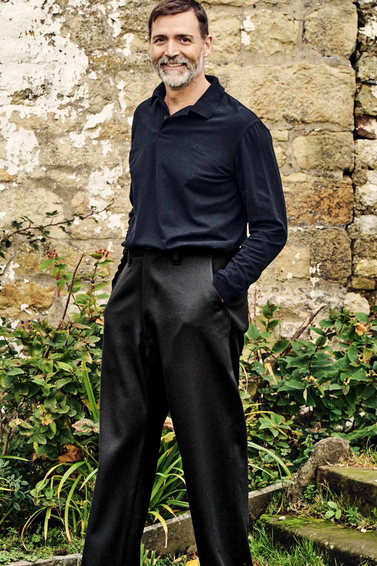 Mens Archie Wool Trousers - Black