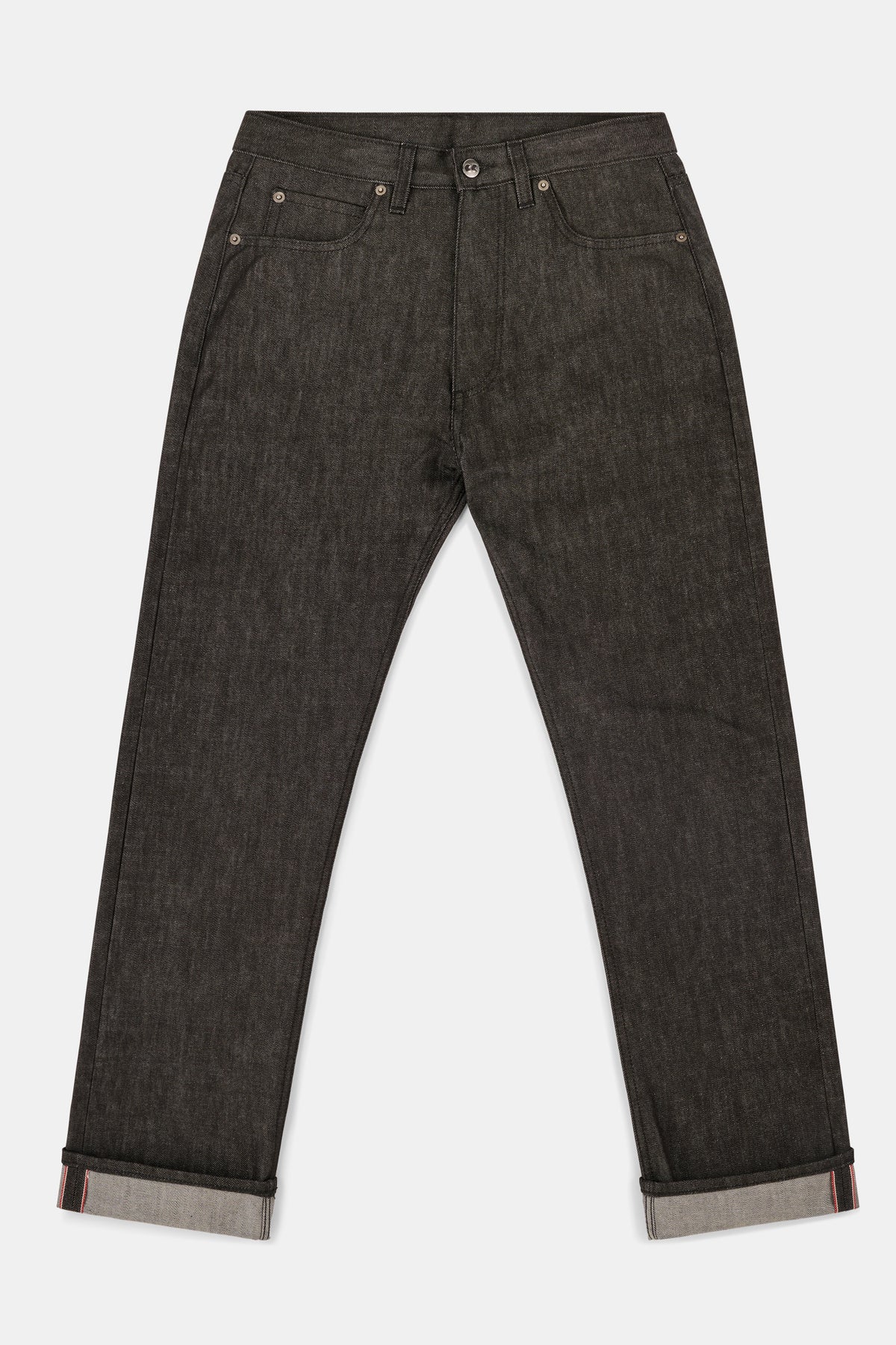 Barry Slim Selvedge Denim 5 Pocket Jeans - Black