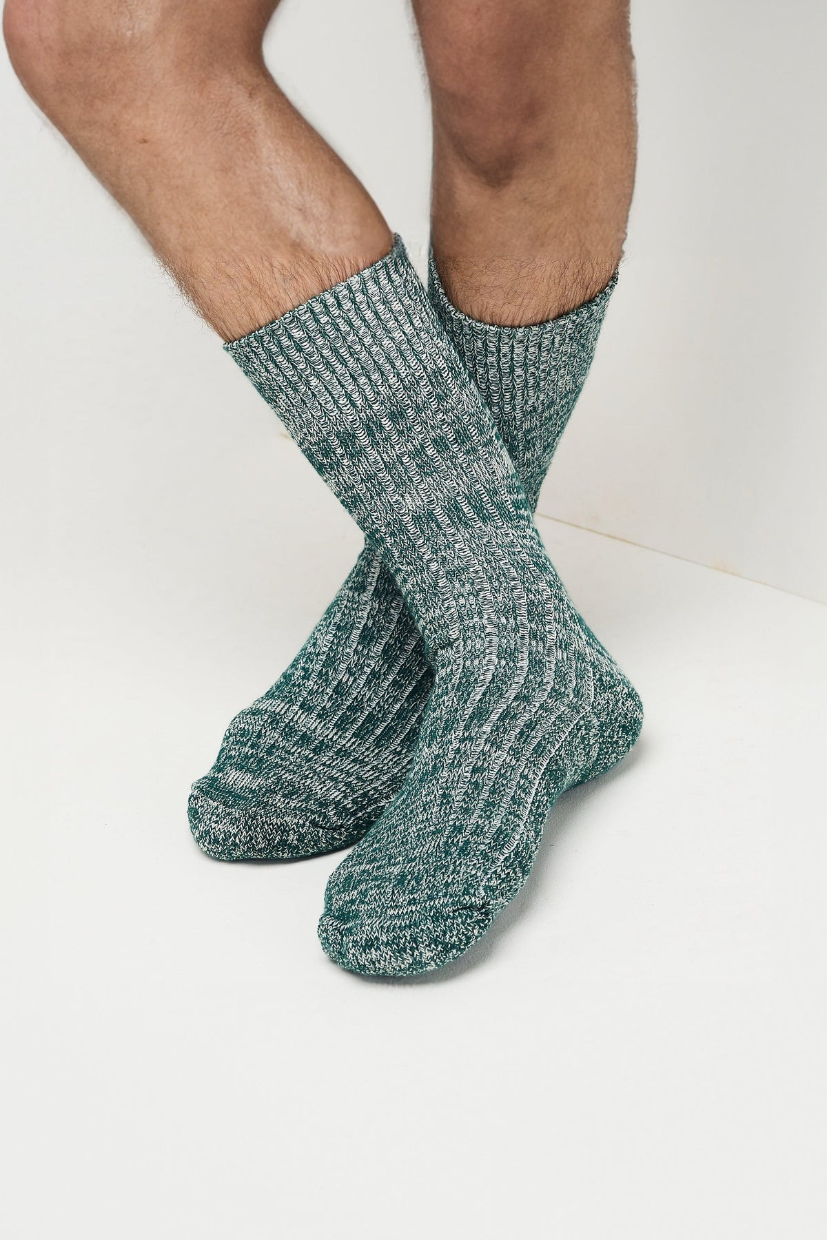 Walking Socks Seaweed/White - Community Clothing