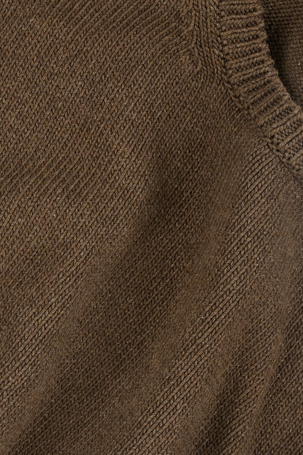 MENS COTTON CREW NECK - BROWN MARL