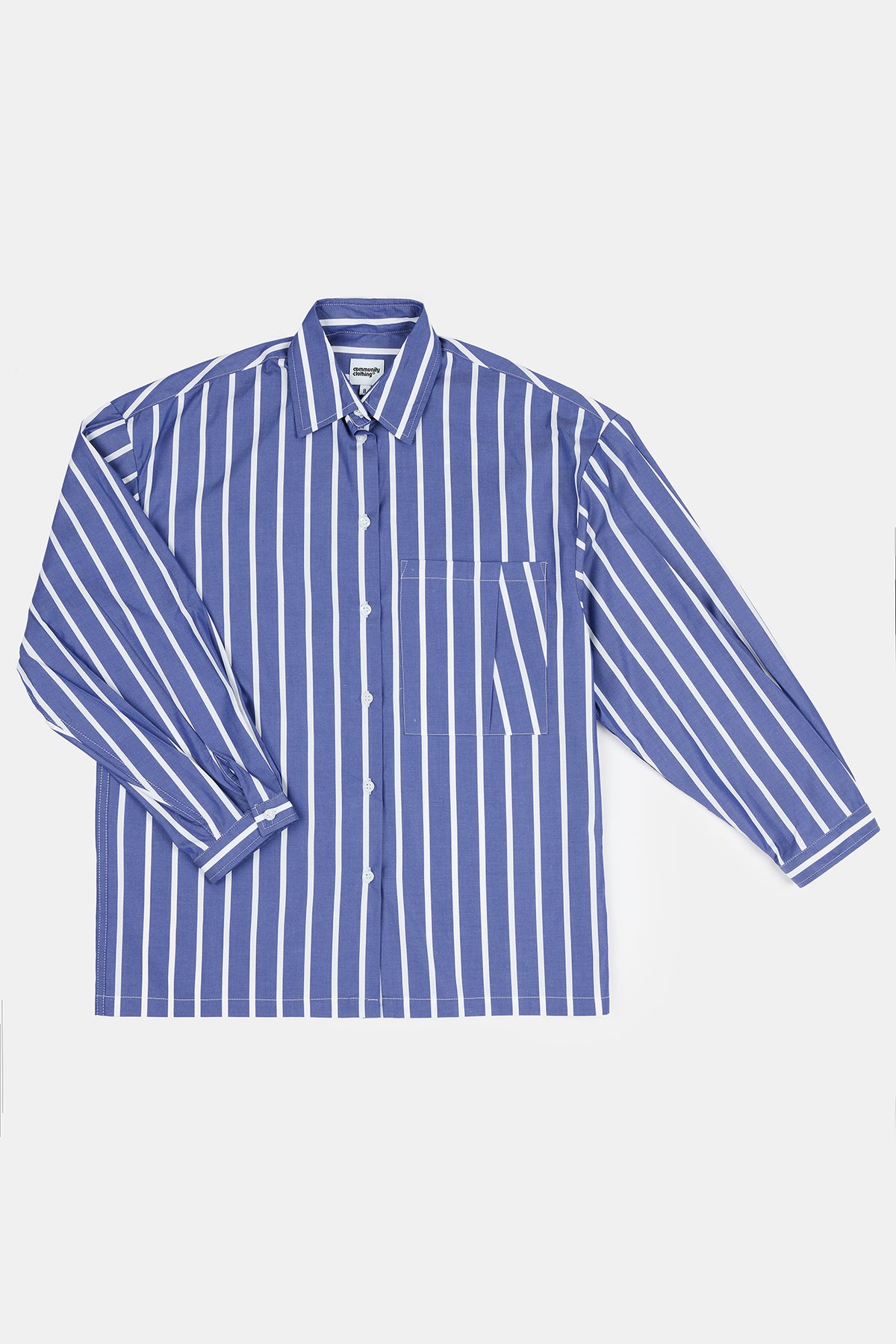 Women's Esme Long Sleeve Shirt - Blue/White