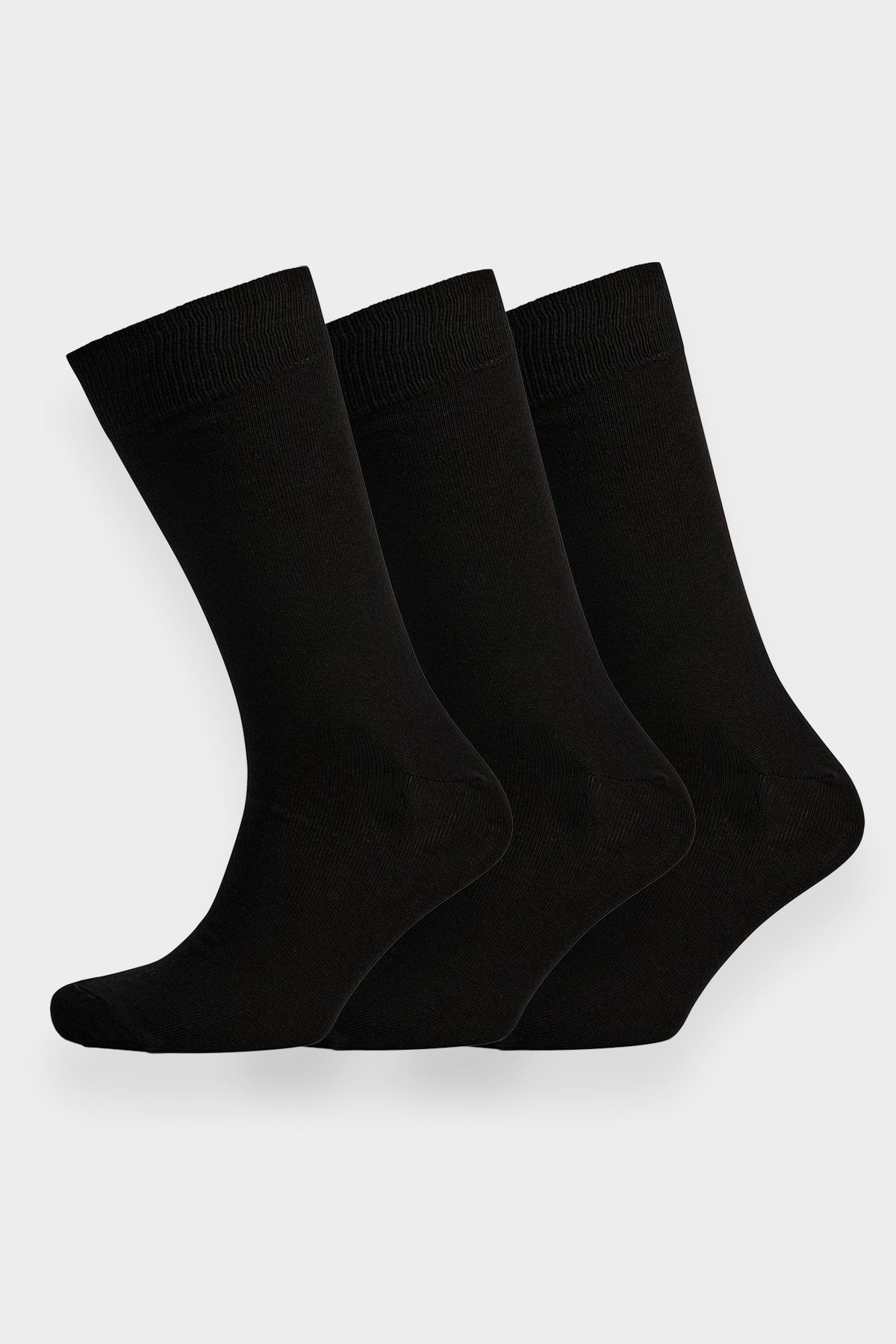 Everyday Cotton Sock Plain 3 Pack - Black
