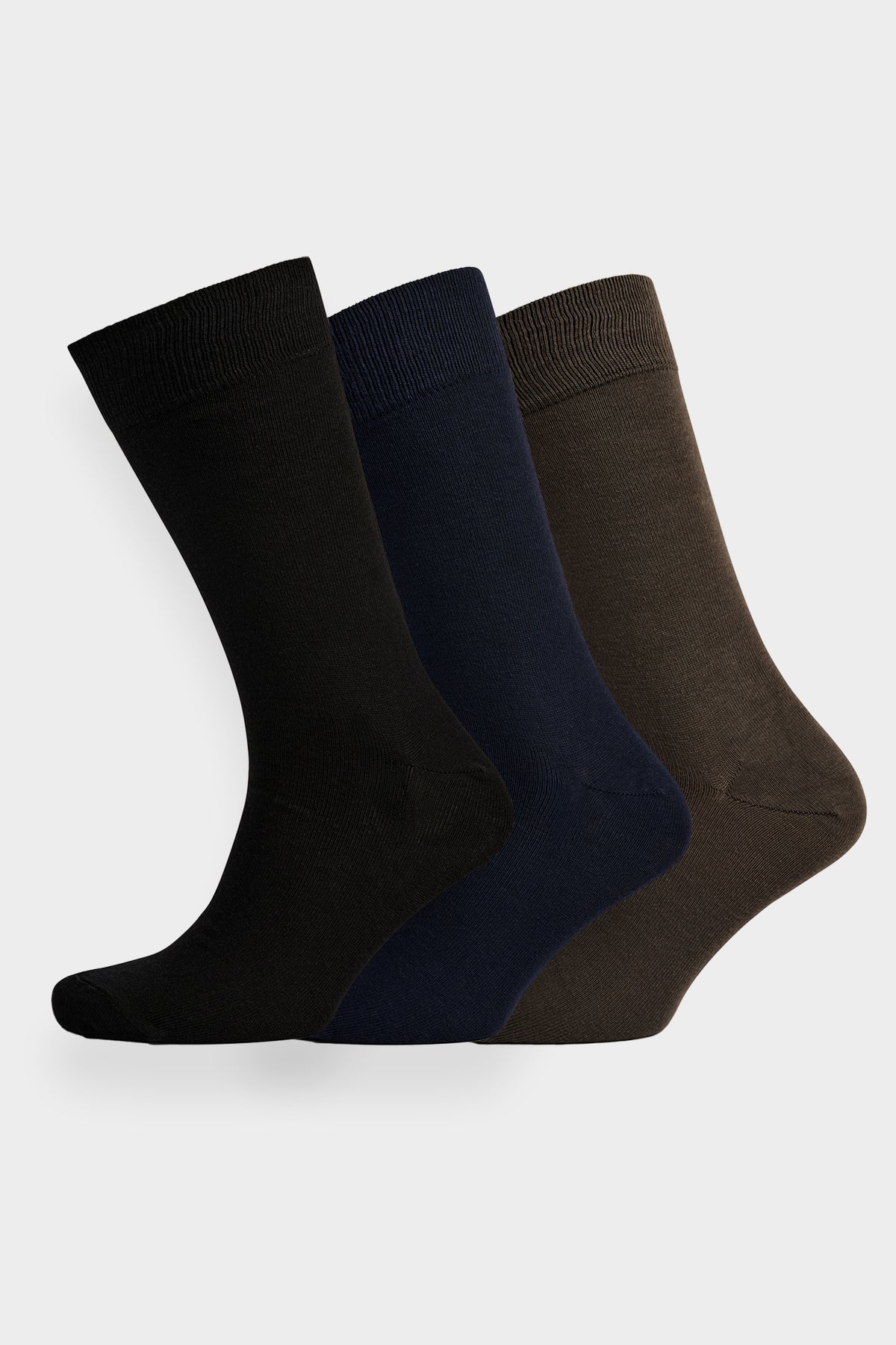 Everyday Cotton Sock Plain 3 Pack - Mixed