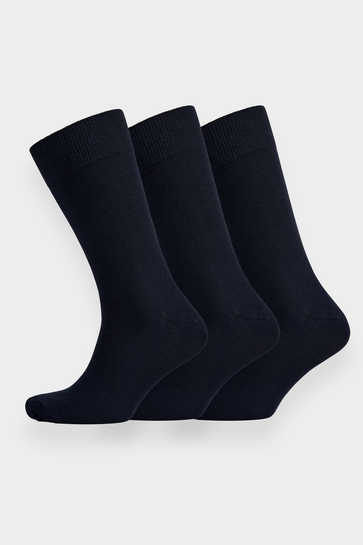 3 pack of plain navy everyday socks
