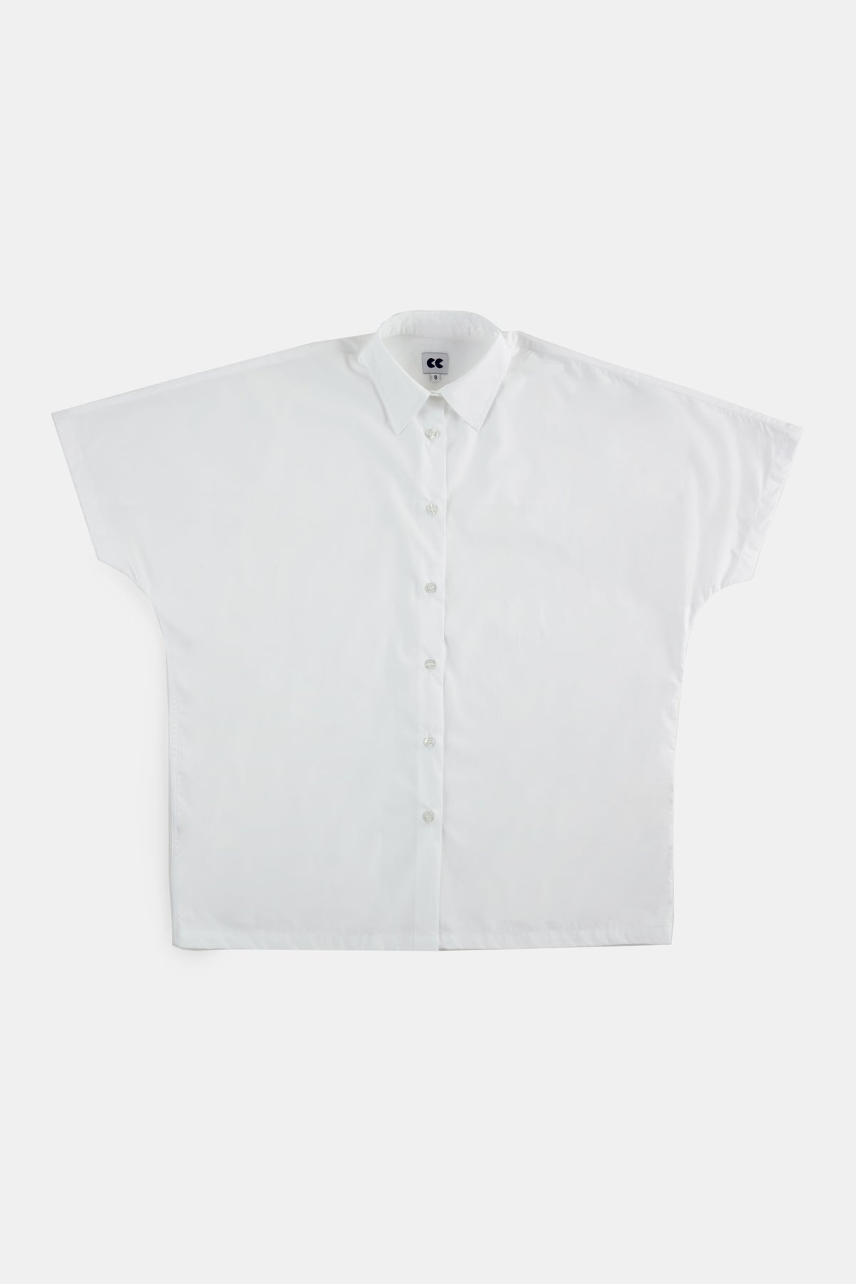 women's ava short sleeve shirt in white flatlay