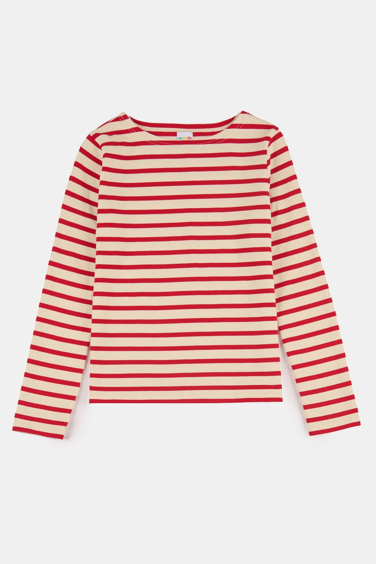 Womens Breton - Ecru/Flame Red