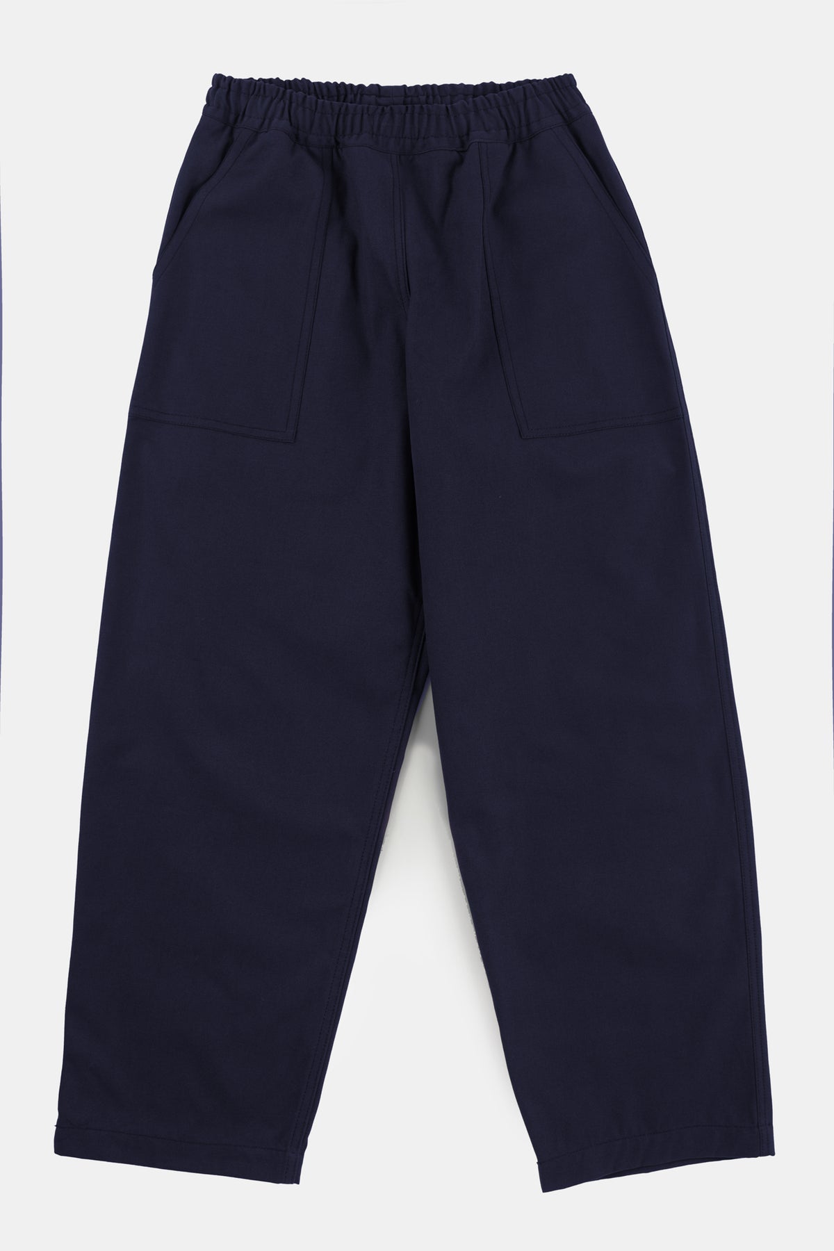 Camerawoman Drawstring Tapered Cotton Canvas Trousers - Navy