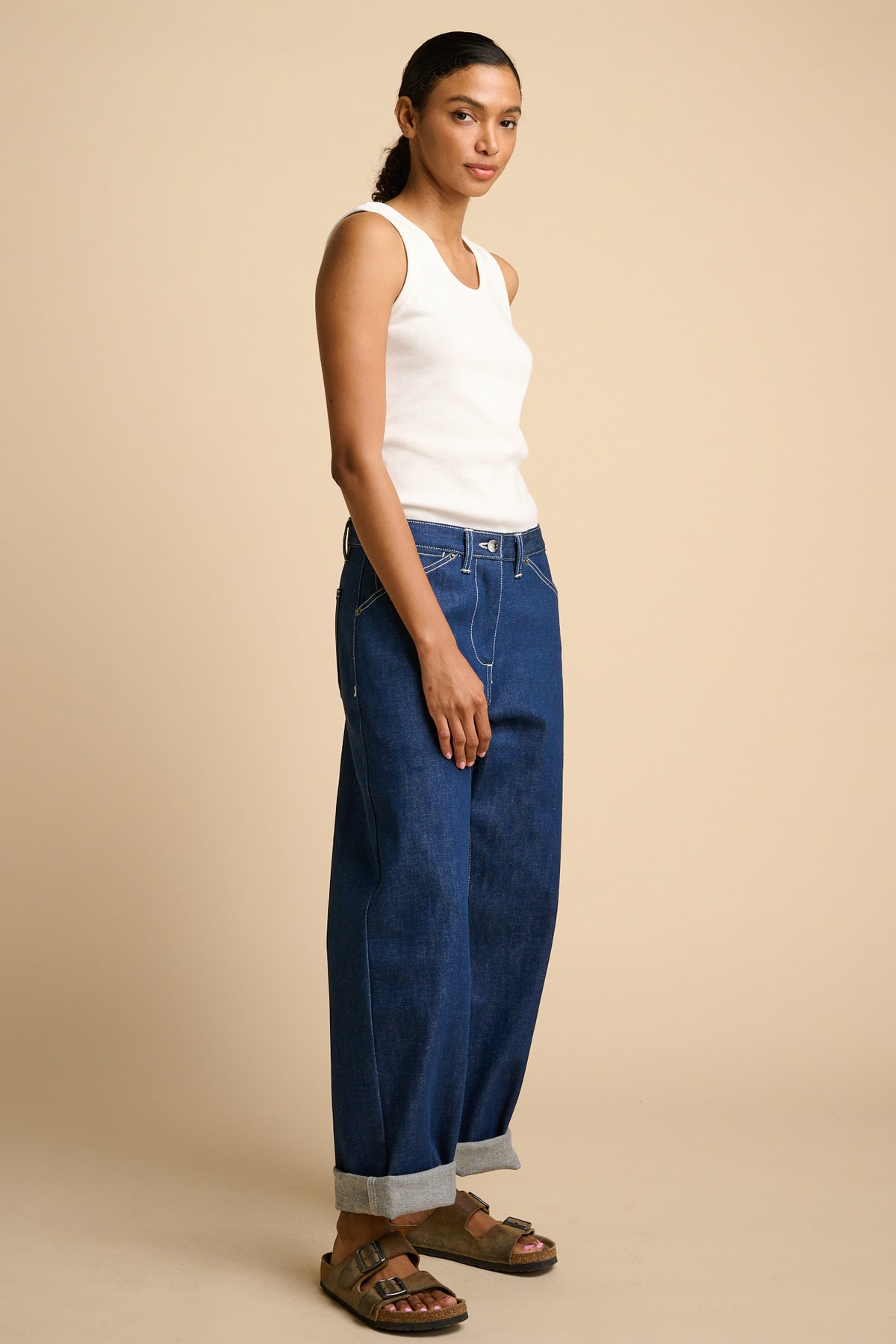 Women's Chore Wide Tapered Jean - Blue