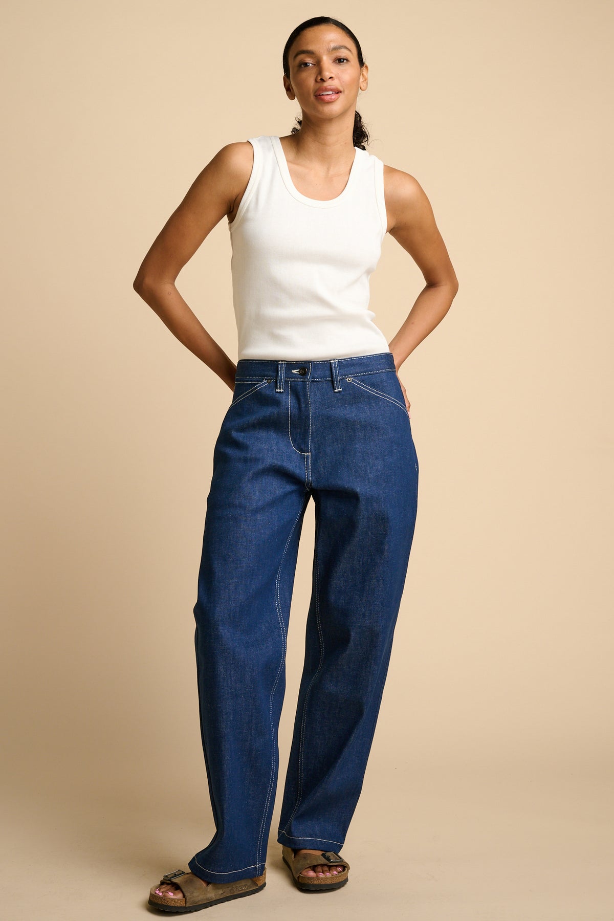 Women's Chore Wide Tapered Jean - Blue