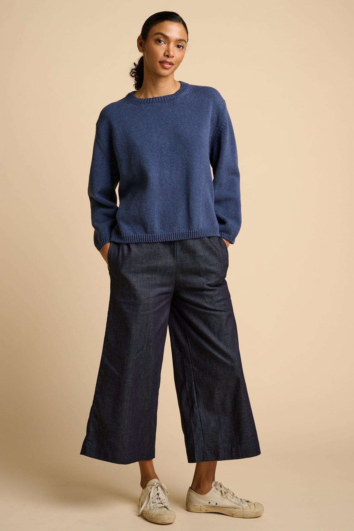 Women's Short PJ Trousers - Indigo Denim