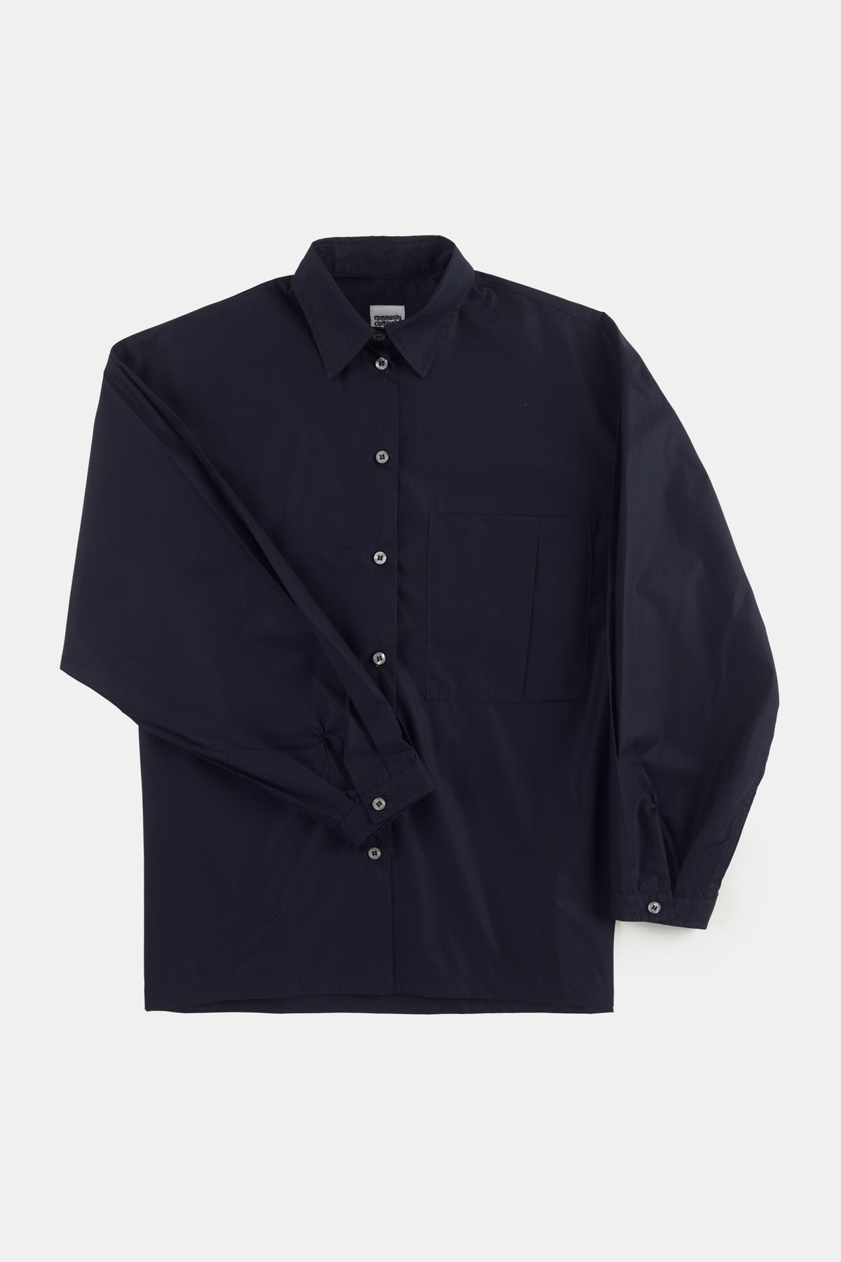 Women's Esme long sleeve shirt navy flatlay