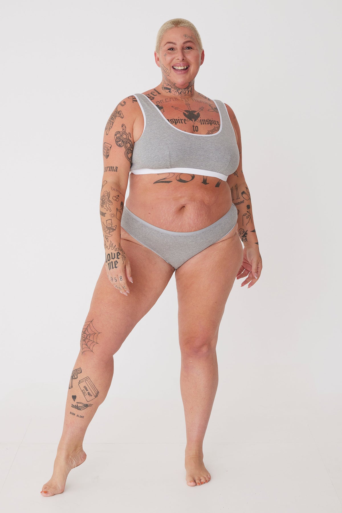 Women's Low Rise Brief 2 Pack - Grey Marl