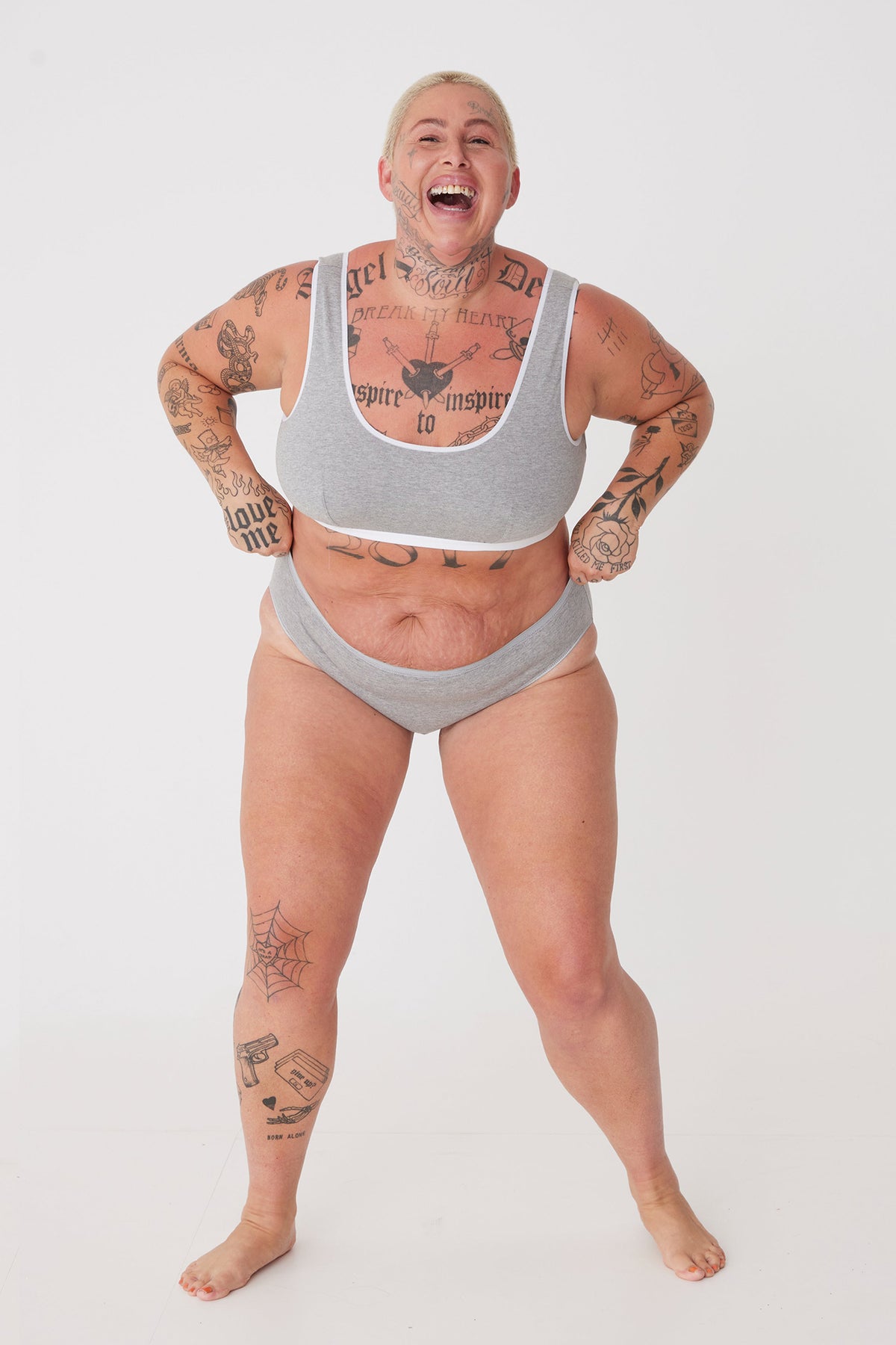 Women's Low Rise Brief 2 Pack - Grey Marl
