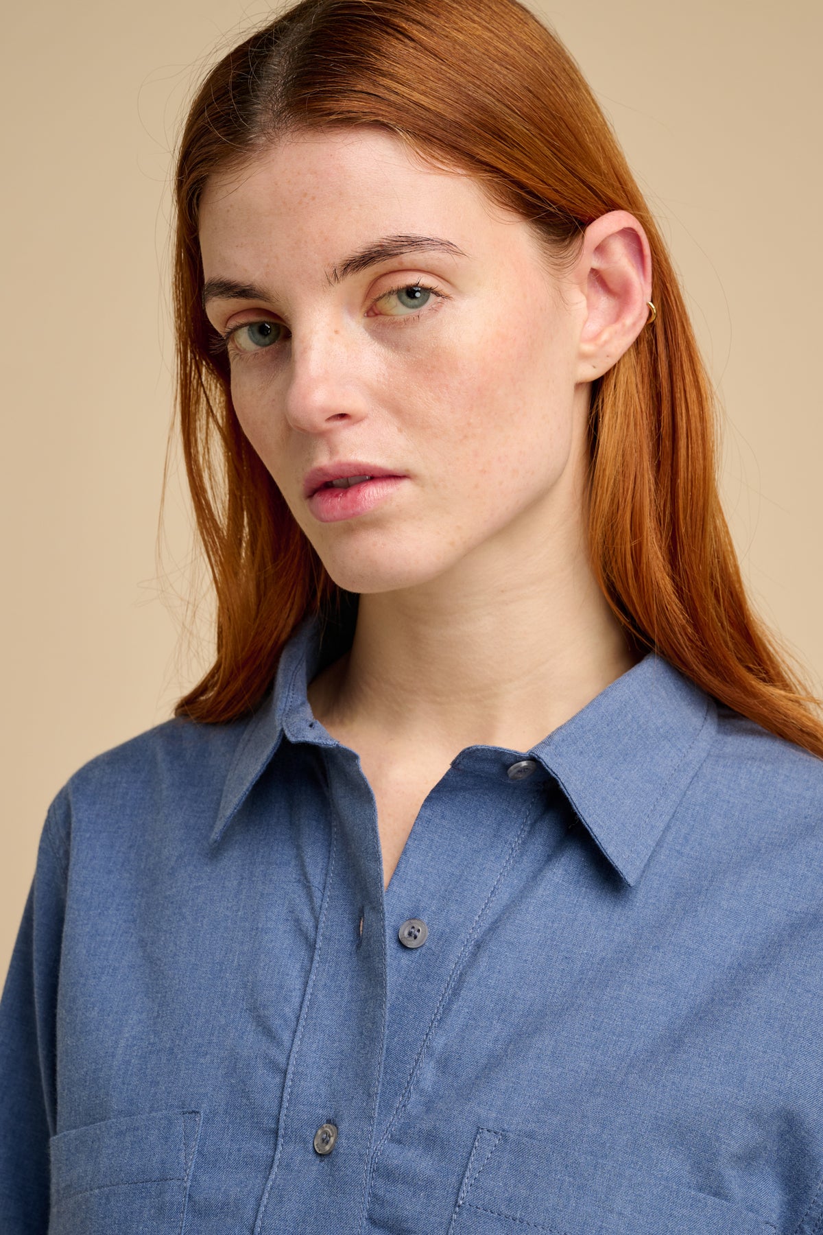 Womens Olivia Half Placket Ltweight Shirt - RAF