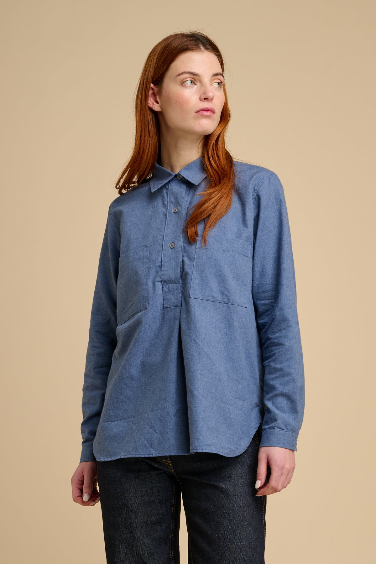 Womens Olivia Half Placket Ltweight Shirt - RAF