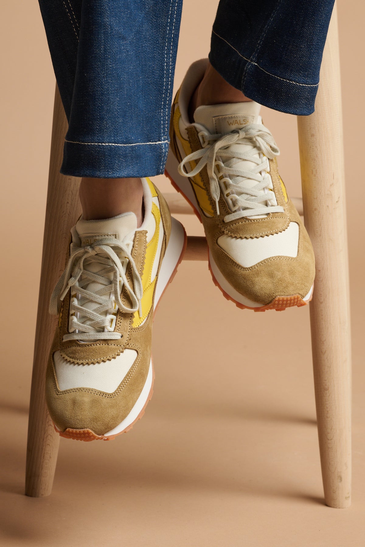 Parlick Trainer - Ivory/Tan/Yellow