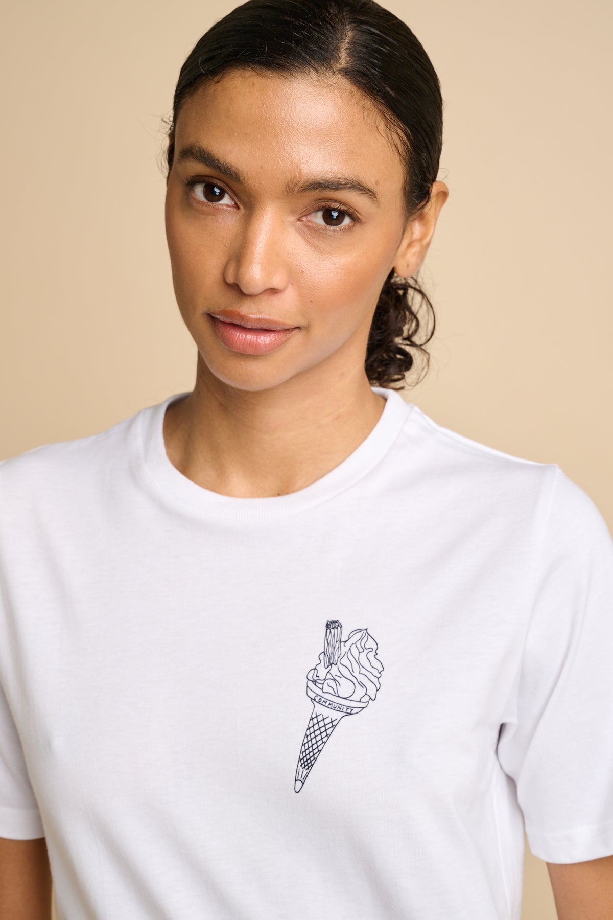 WOMENS GRAPHIC ICE CREAM CONE T-SHIRT