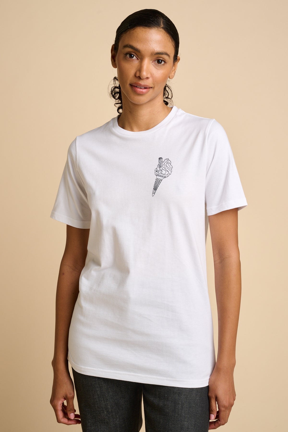 WOMENS GRAPHIC ICE CREAM CONE T-SHIRT