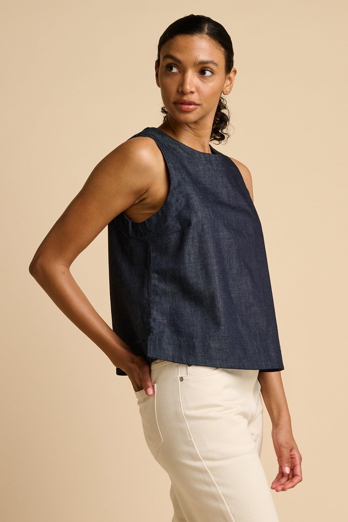 Sleeveless Top - Denim