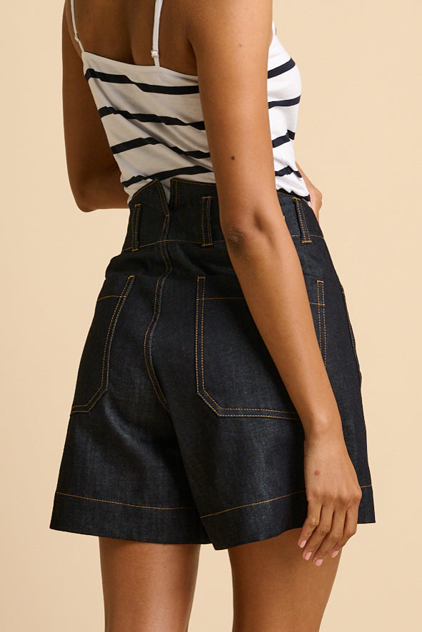 Womens Work Jean Short - Indigo