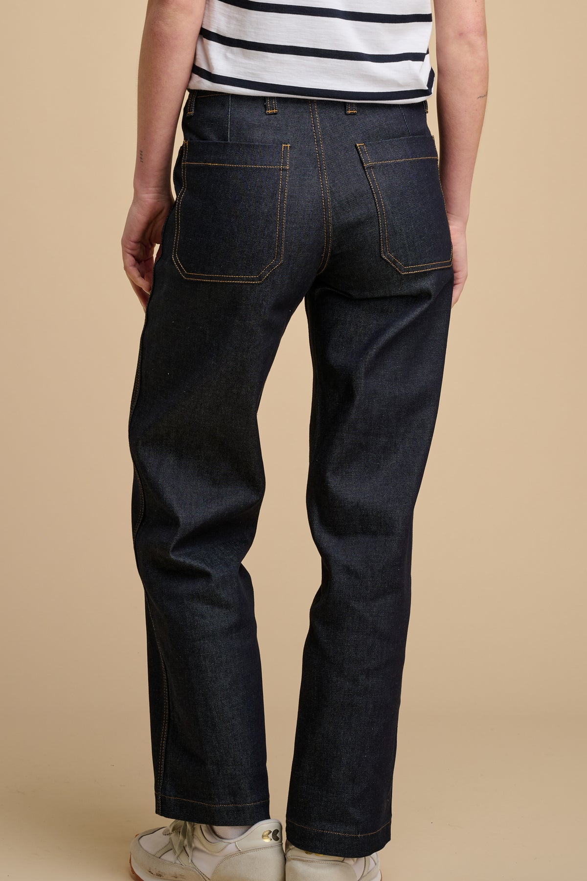 Womens Lightweight Work Wide Straight Jean- Indigo