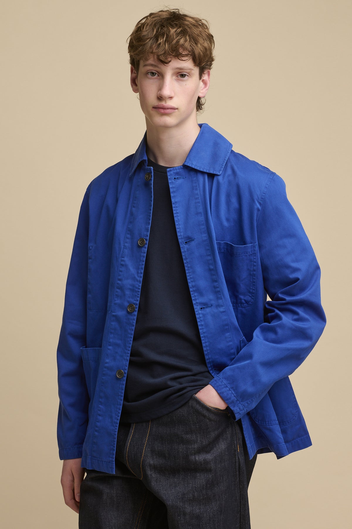 Men's Chore Jacket - Washed Royal Blue