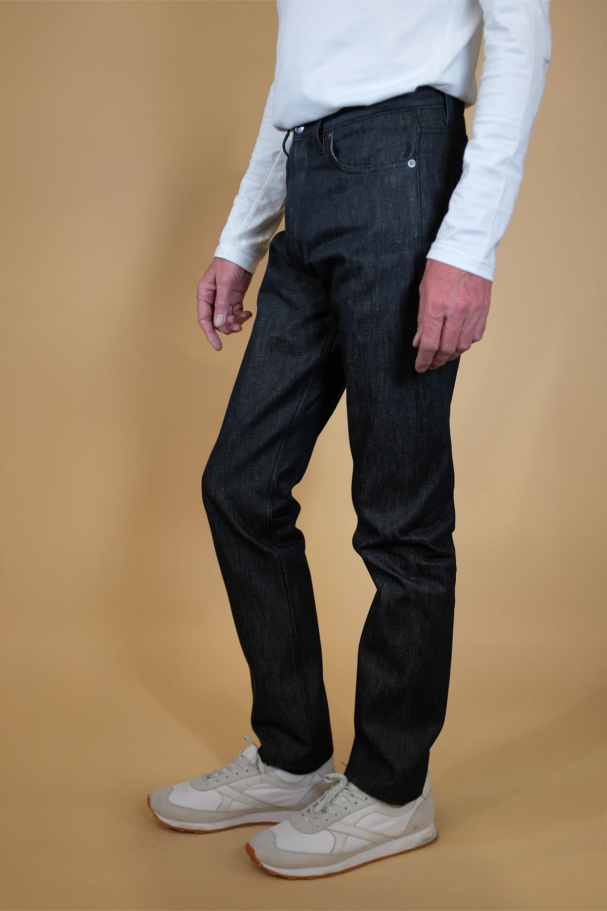 DARREN MENS SLIM LEG FLY FRONT JEAN BLACK
