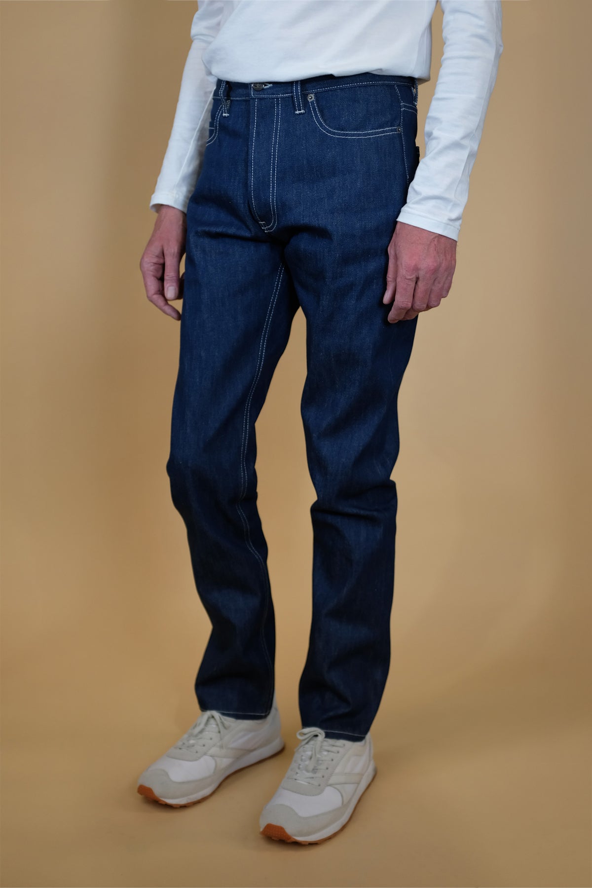 DARREN MENS SLIM LEG FLY FRONT JEAN BLUE