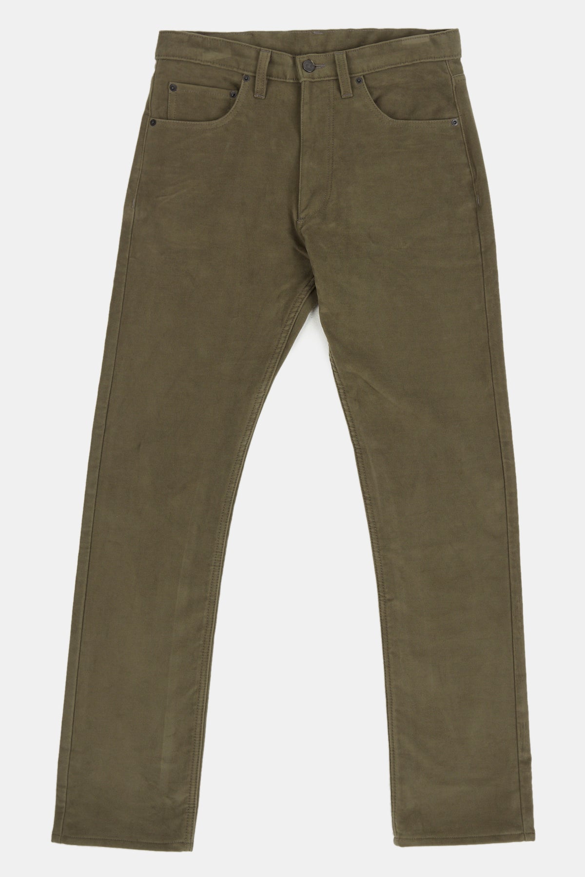 Barry Slim Moleskin Five Pocket Jeans - Olive