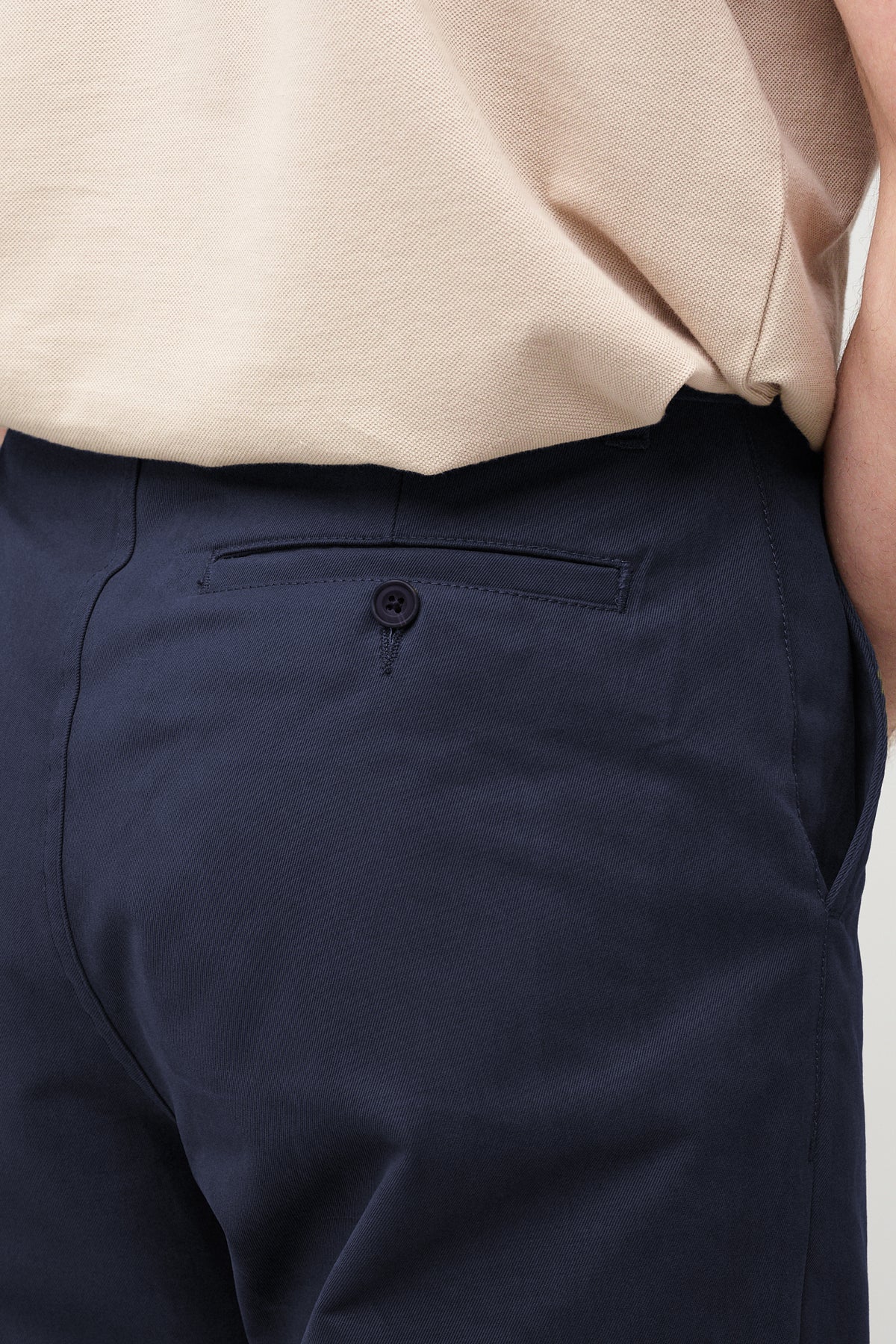 Men's Relaxed Heavyweight 100% Cotton Twill Chinos - Dark Navy