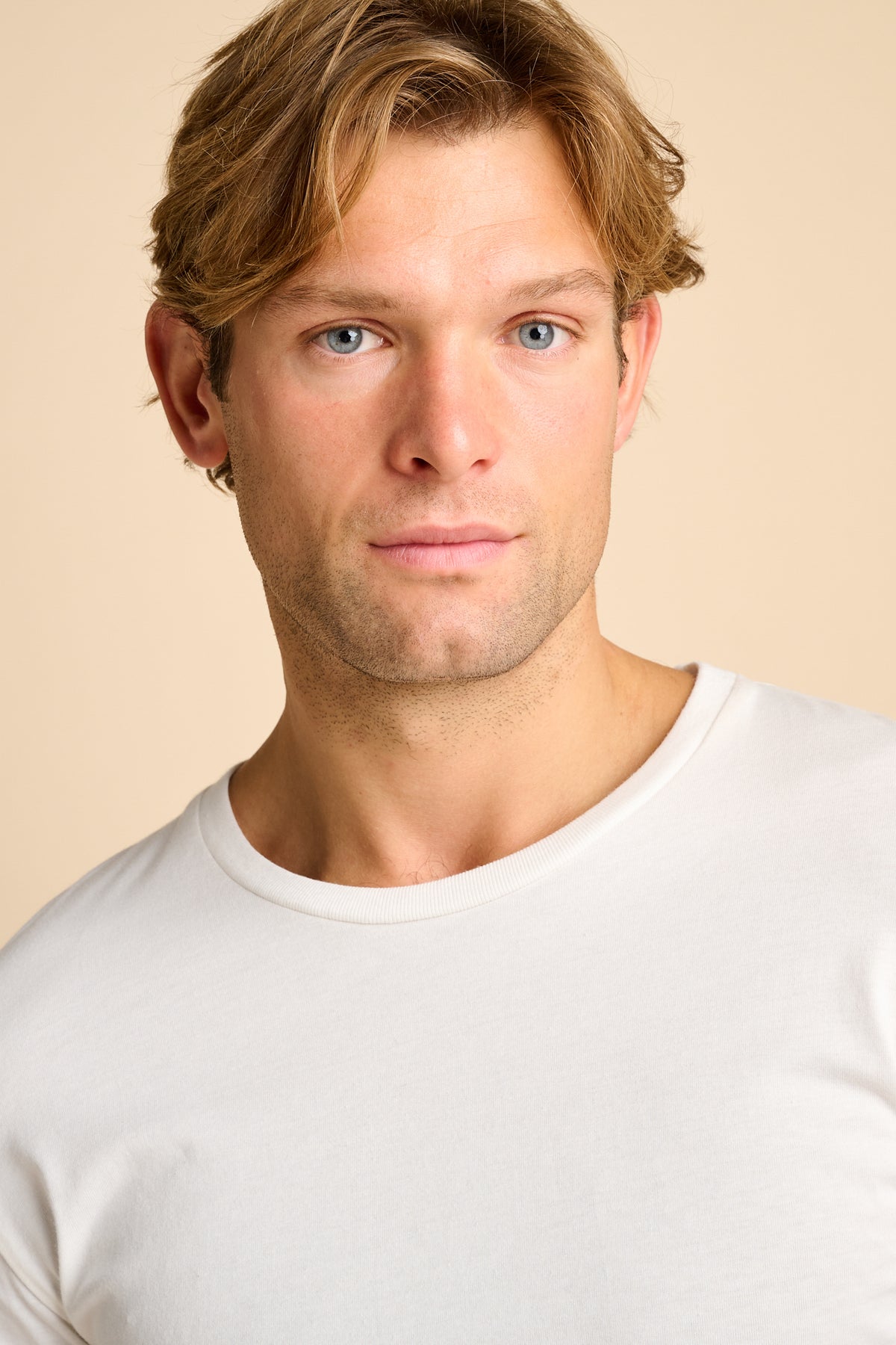 Men's Long Sleeve T Shirt Plastic Free - Bone