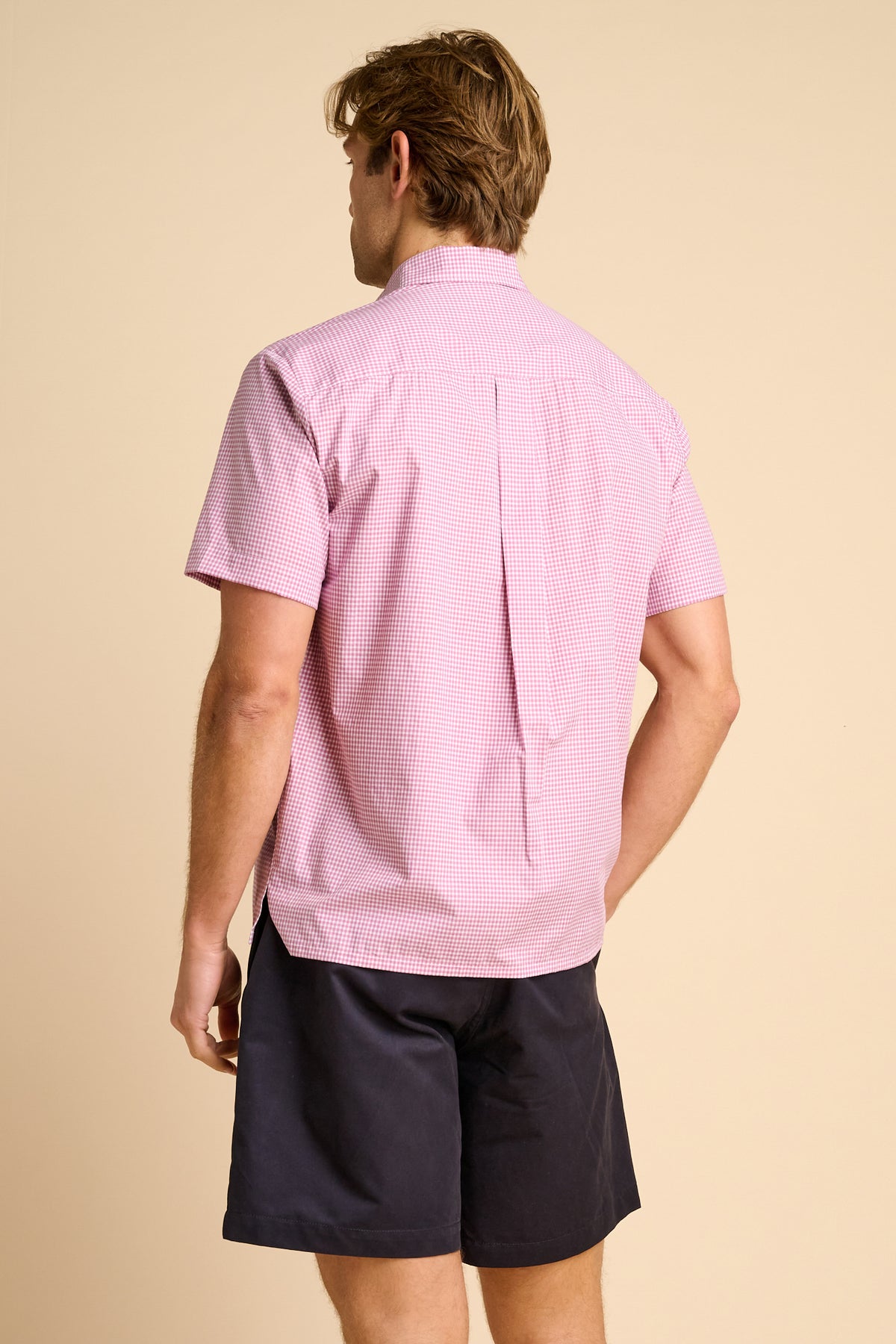 RALPH SHORT SLEEVE BUTTON DOWN COLLAR SHIRT - RED
