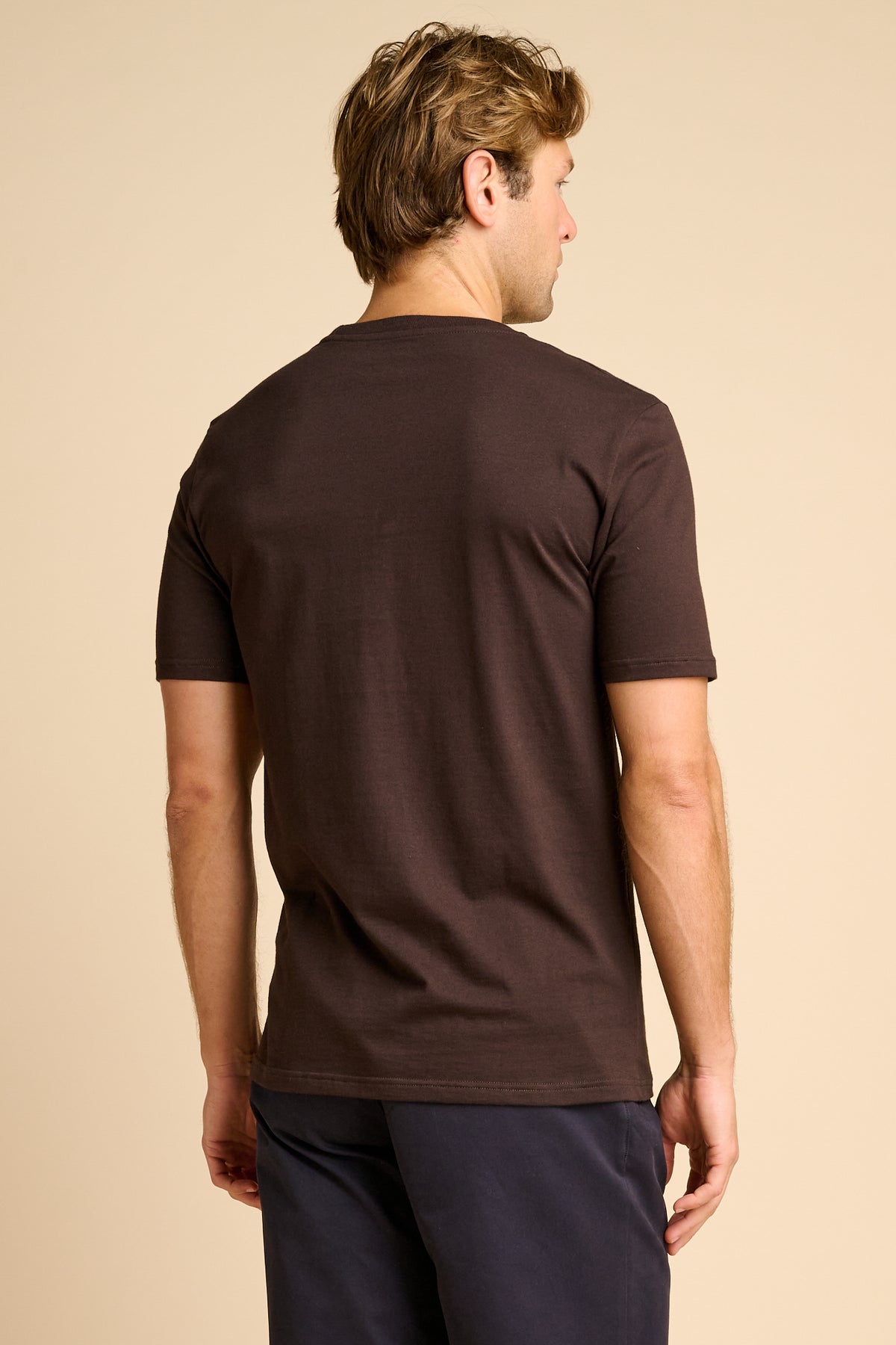 Mens Short Sleeve T Shirt PF - CHOCOLATE