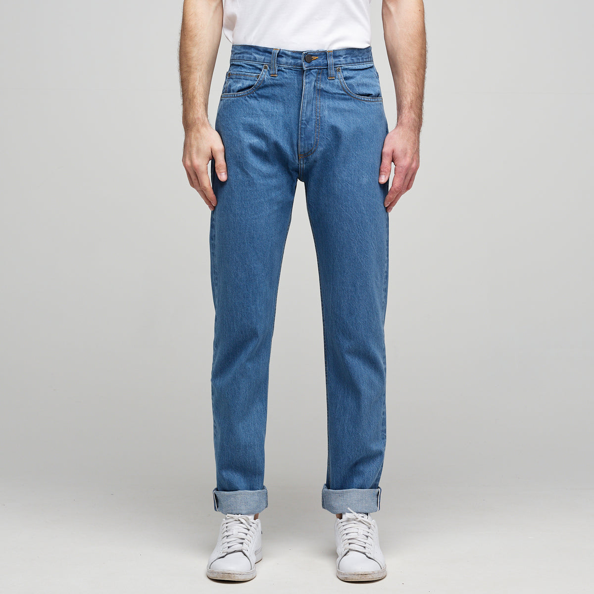 Barry Slim Selvedge Denim Five Pocket Jean - Fade
