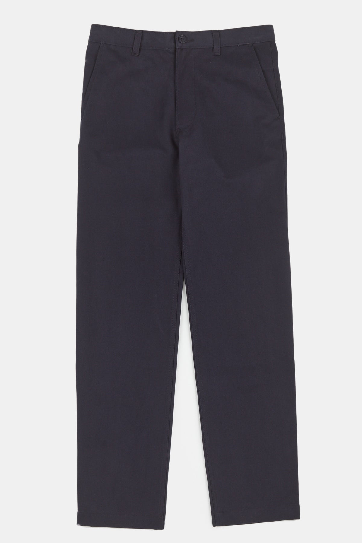 Men's heavyweight slim chino in navy flatlay image