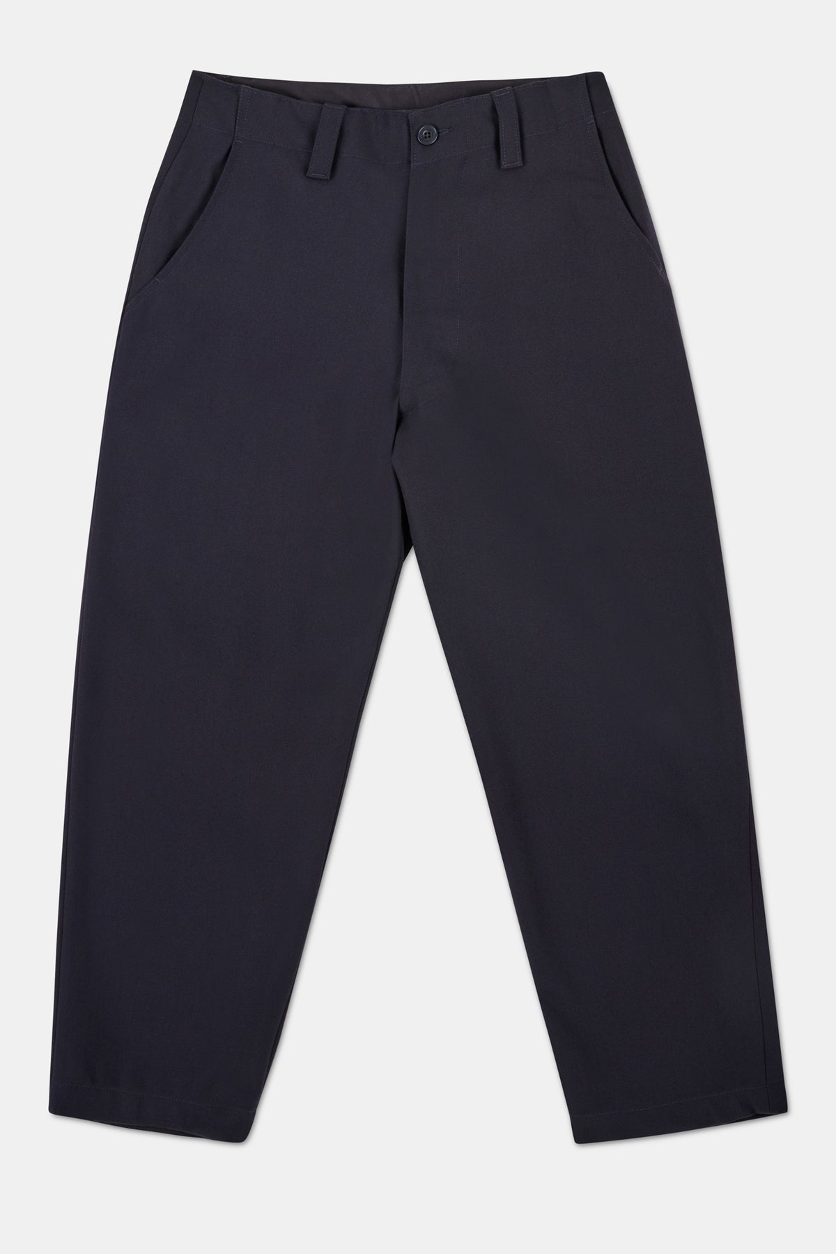 Mens Archie Wool Trousers - Navy