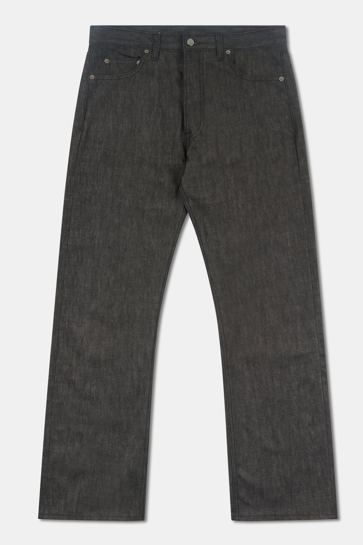 Men's Selvedge Loose Fit Button Fly Arran Jean-Blk