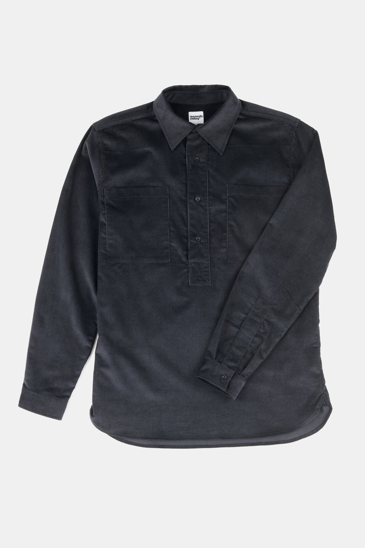 Men's Oli Half Placket Needle Cord Shirt - Navy