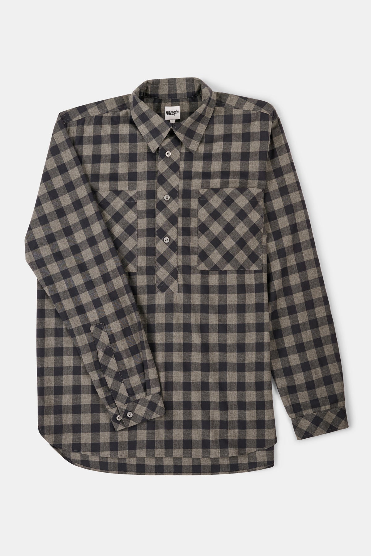 Check shirt on white background