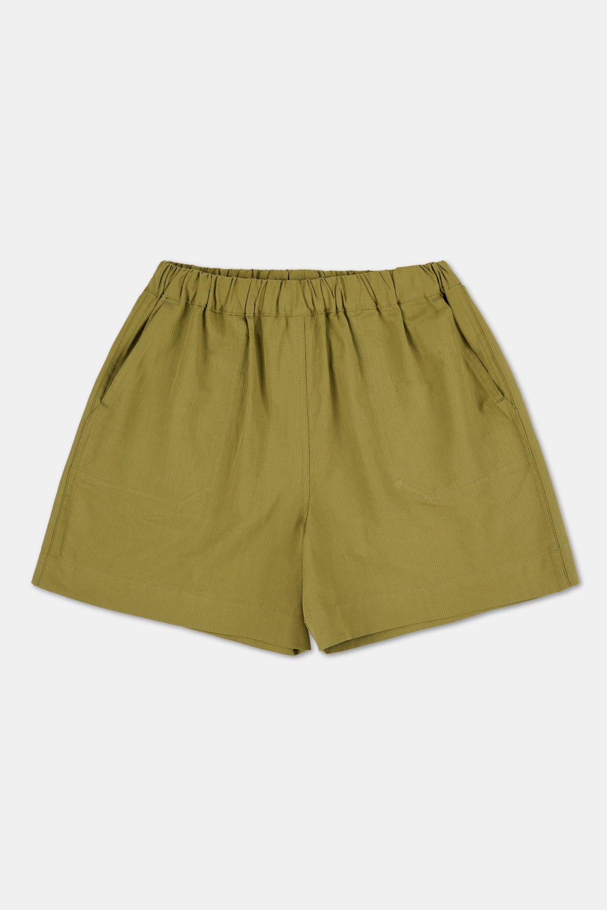 Green shorts on a white background