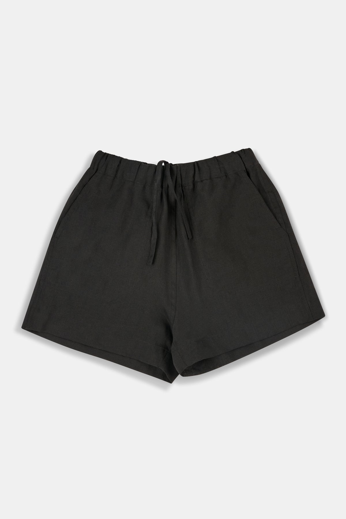 Black shorts on a white background