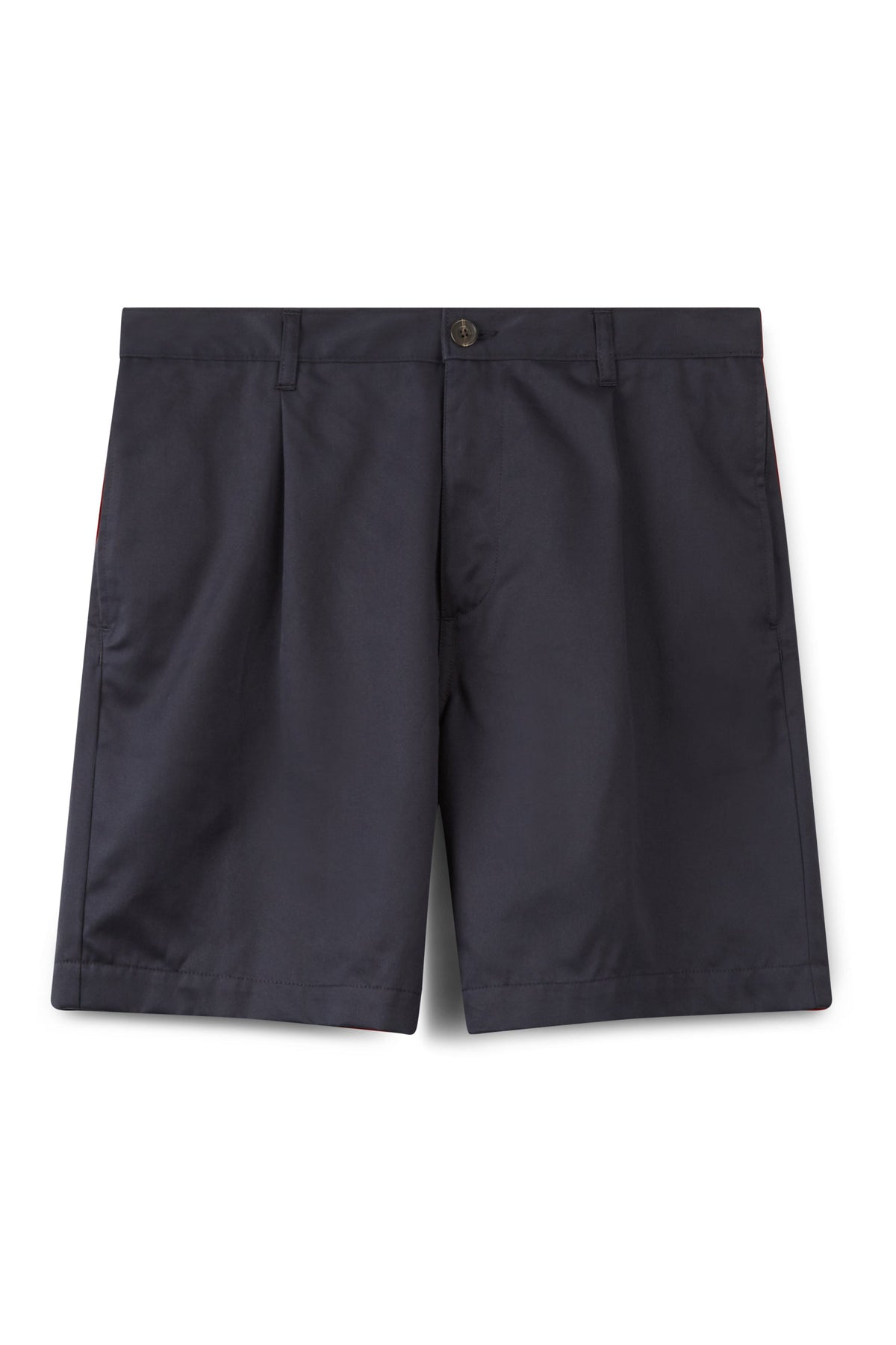 Men's Cotton Shorts - Pleated - Navy - Community Clothing