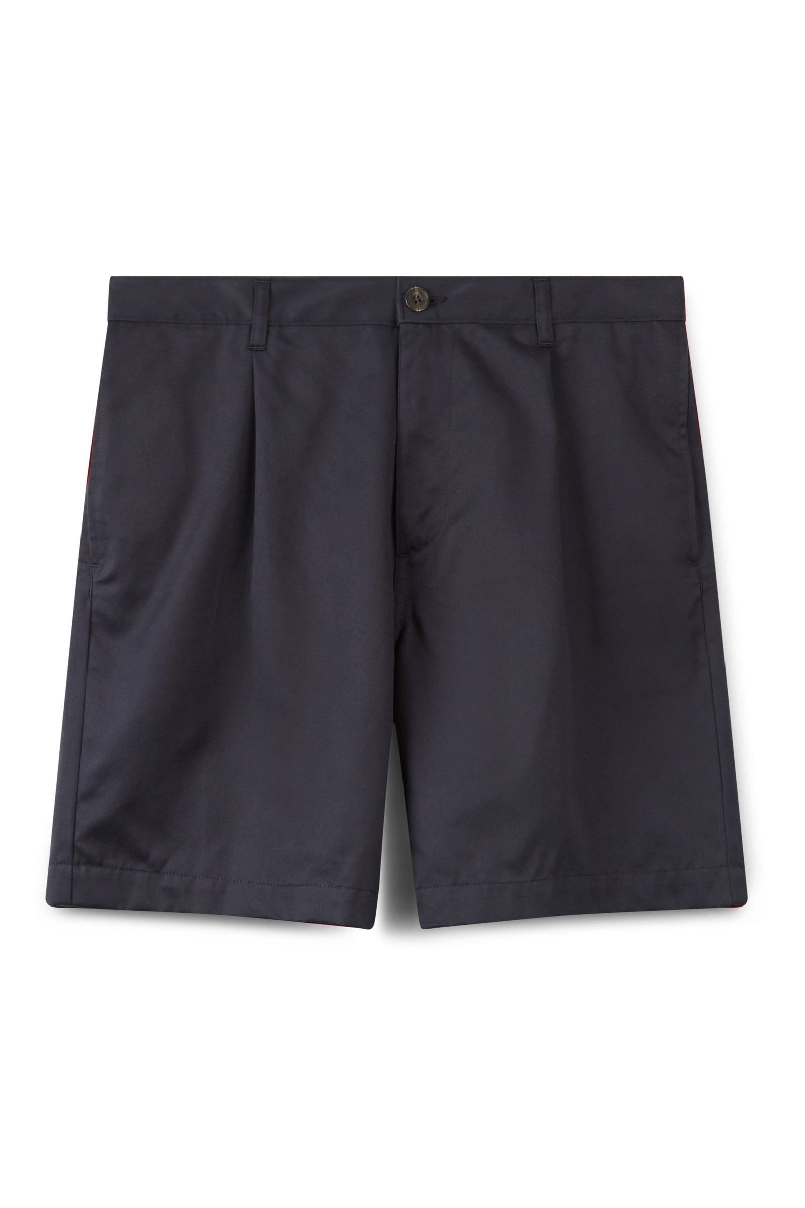 Men's Cotton Shorts - Pleated - Navy - Community Clothing