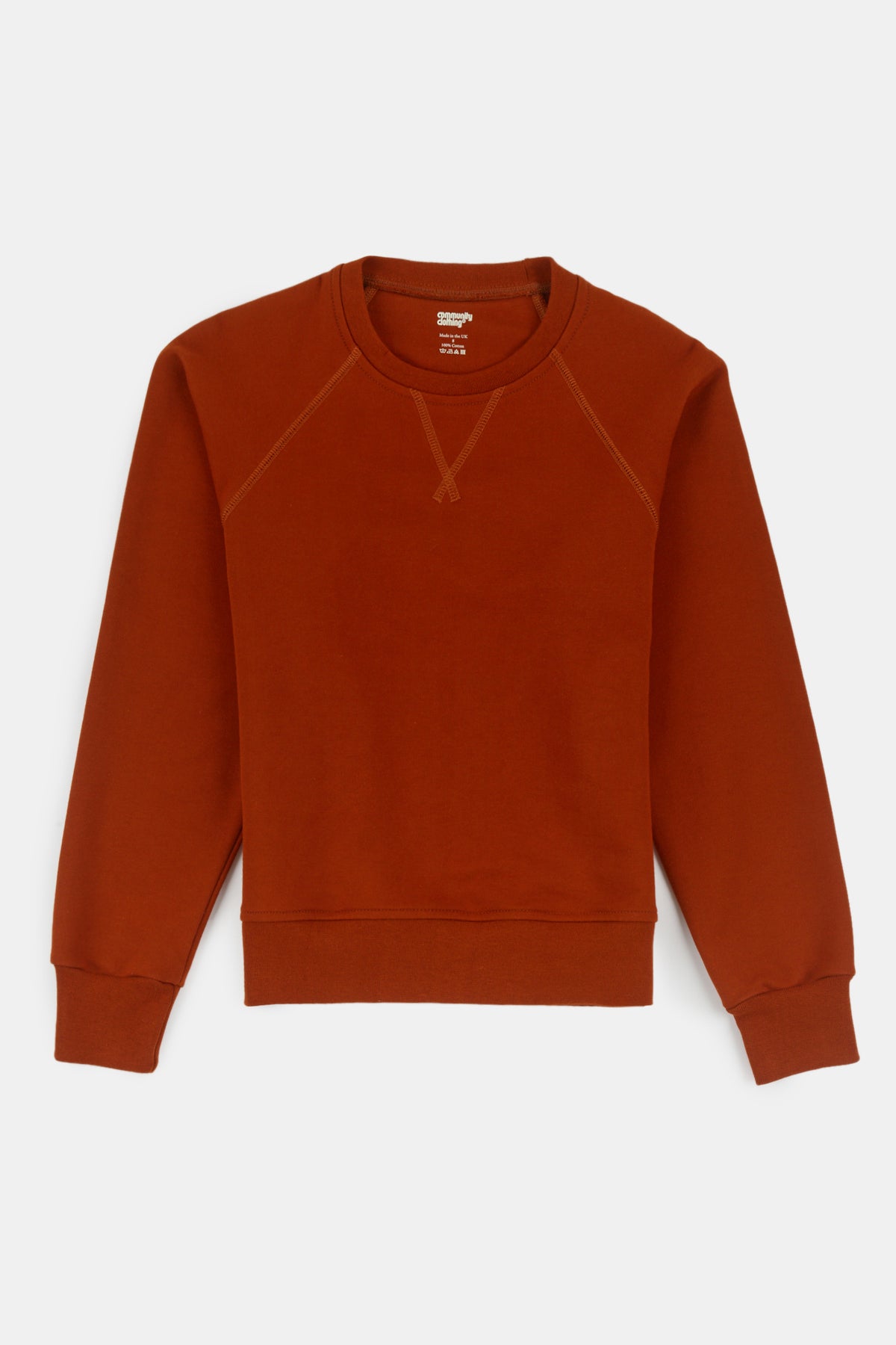 Flatlay image of women's Sweatshirt in cinnamon