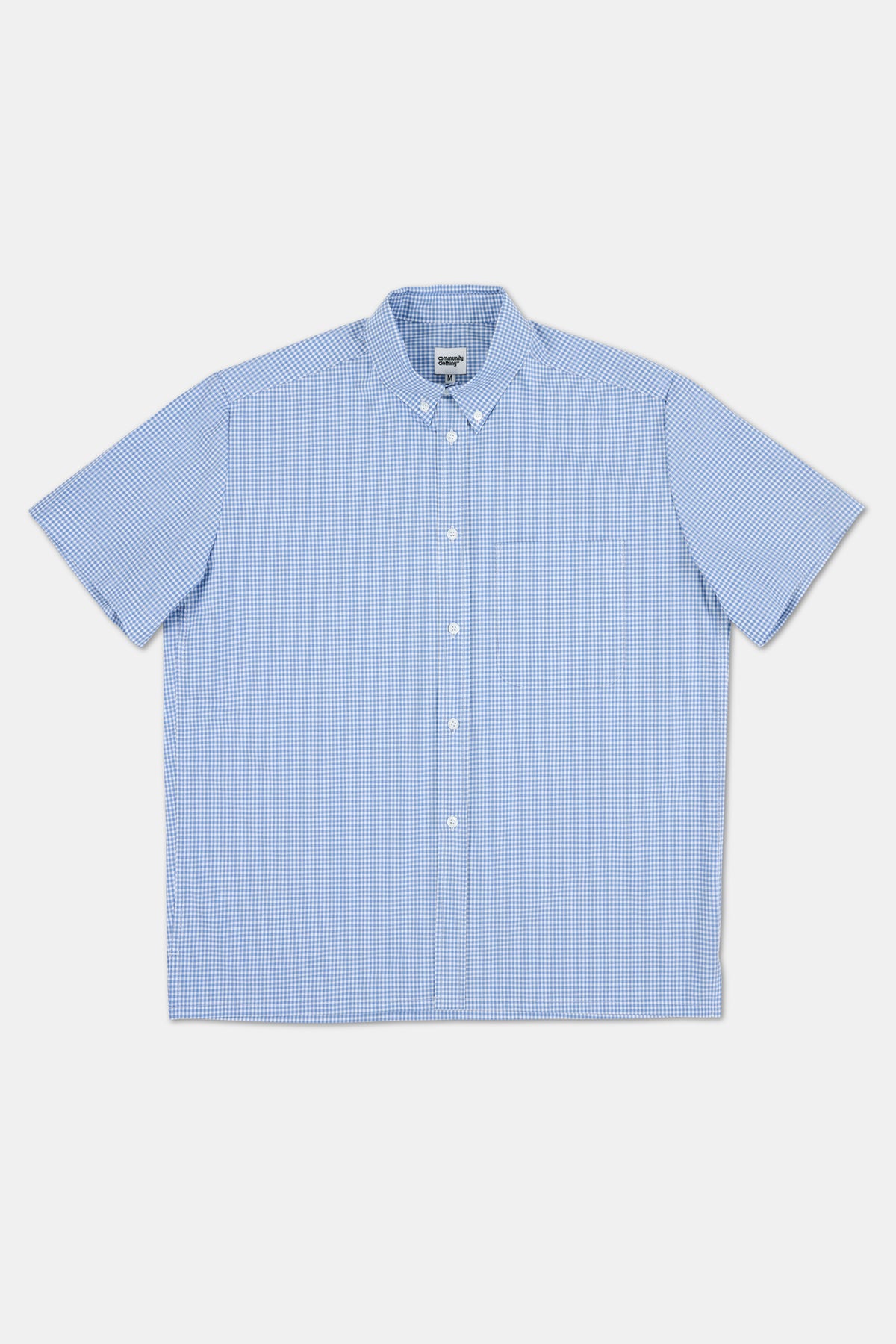 RALPH SHORT SLEEVE BUTTON DOWN COLLAR SHIRT - BLUE
