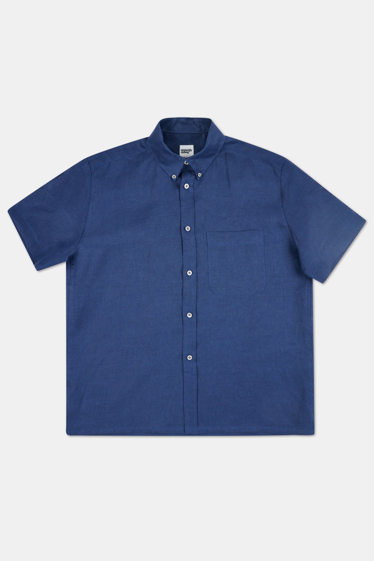 RALPH SHORT SLEEVE BUTTON DOWN COLLAR SHIRT - NAVY